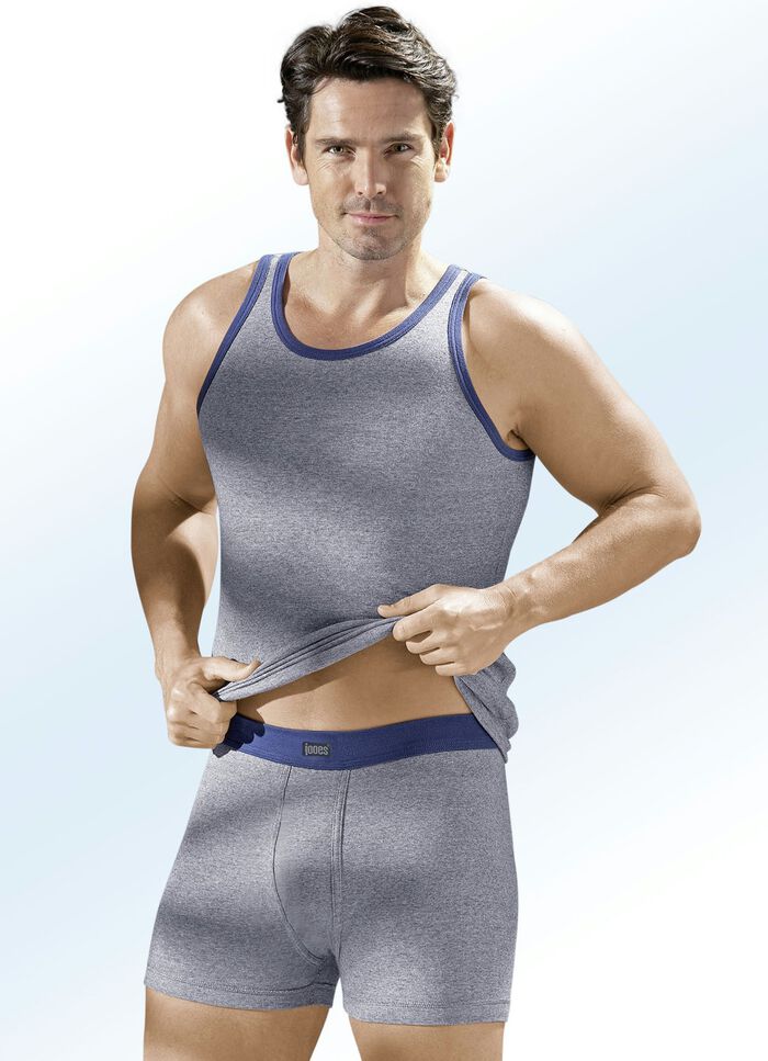 Drie-pack sportjacks in fijne rib, uni 