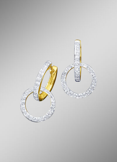 Buitengewone creoolse klapoorbellen met diamanten 
