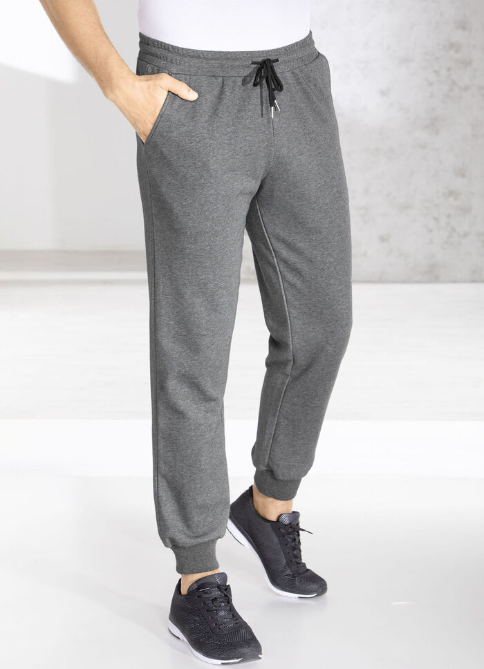 Casual broek in 4 kleuren DUNKELGRAU MELIERT