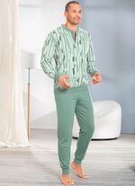 Pyjama met knoopsluiting en manchetten 