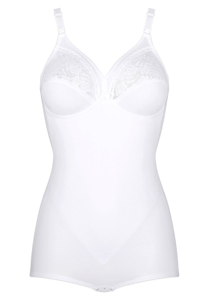 Triumph broekcorselet met katoenen kant in de bovencups 
