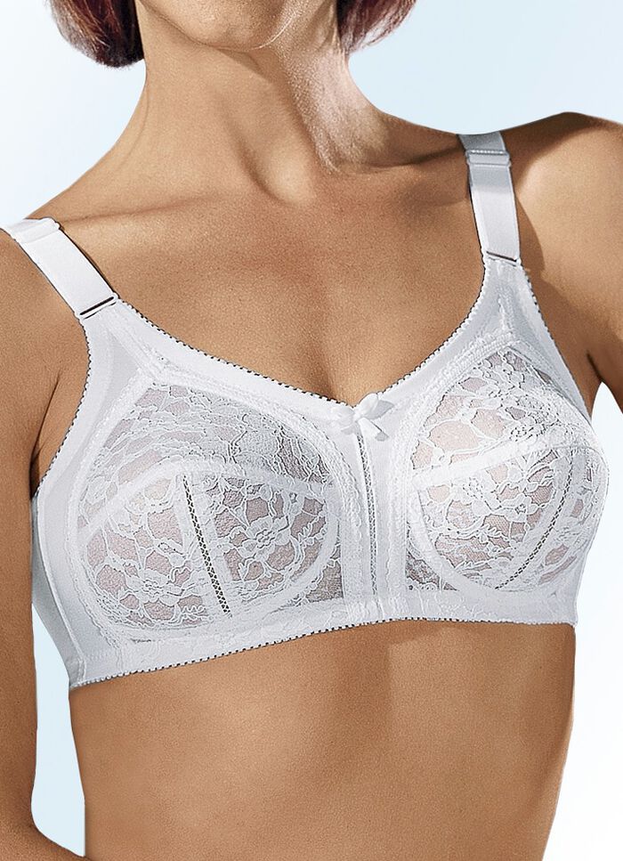 Beha met kanten onderlaag WIT
