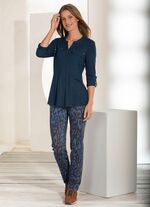 Jeans met trendy dierenbontdessin 