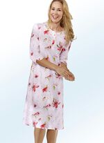 Twee-pack nachtjaponnen, 3/4-mouwen met knoopsluiting 