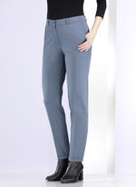 Broek met elastische tailleband aan de achterkant JEANSBLAUW GEMÊLEERD