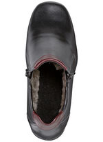 ELENA EDEN, gevoerde dameslaarzen, winterschoenen, breedte H, met lamsvacht ZWART-BORDEAUX