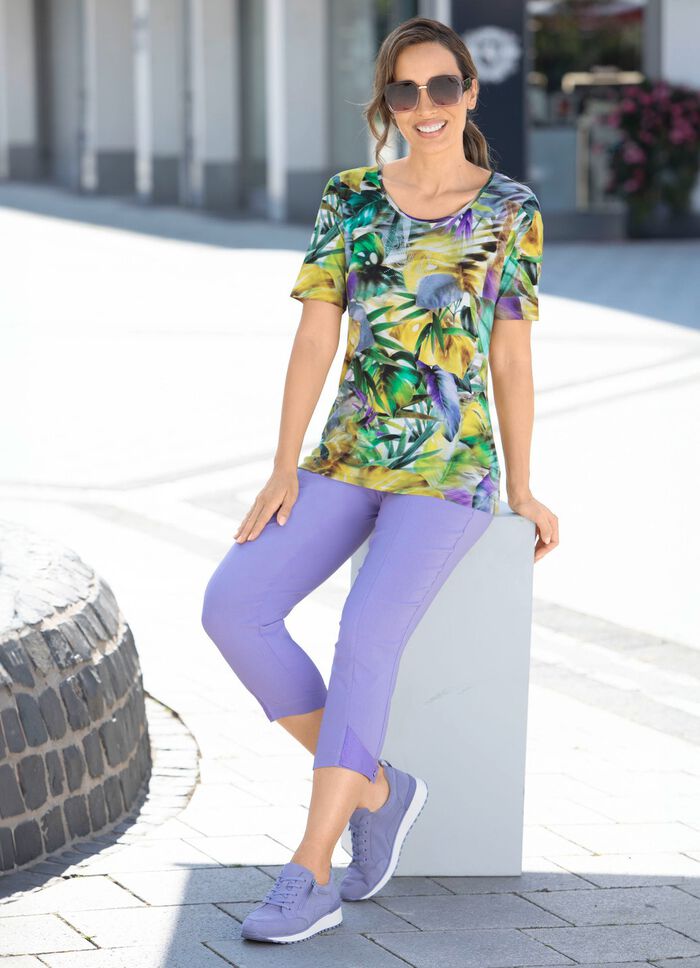 Shirt met zilverkleurige sierplaten 