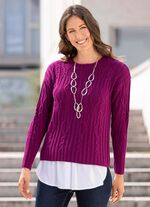 Trui van een structuurmix BESSEN