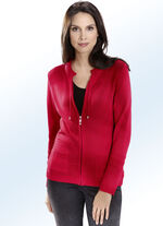 Vest met structuren ROOD