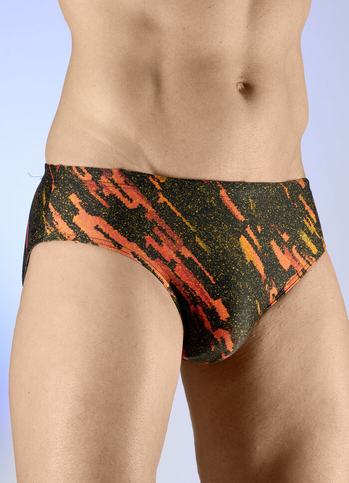 Schwab slip met kleurrijk printdesign 