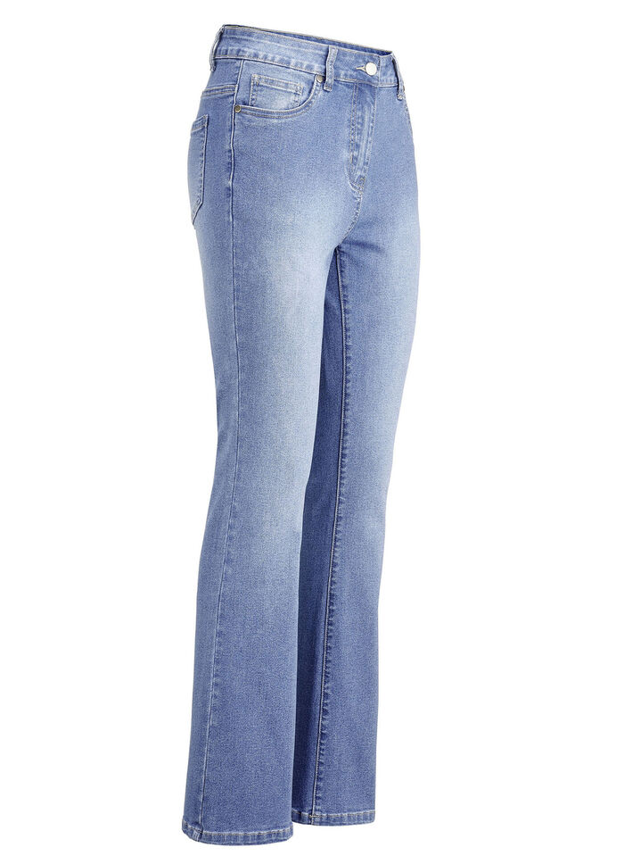 Jeans met licht uitlopende pijpen LICHTBLAUW