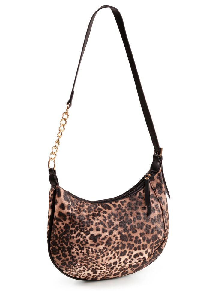 Tas, dames, met verstelbare schouderband met kettingdetail 