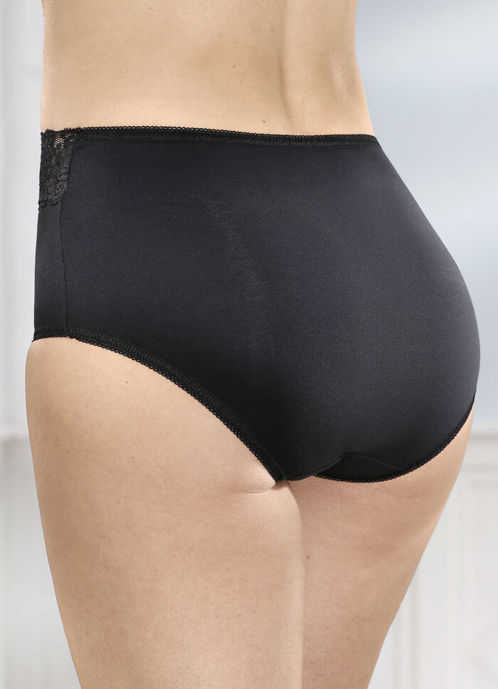 Set van vier slips met elastisch kant 