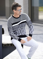 Trui met ronde hals ZWART-WIT