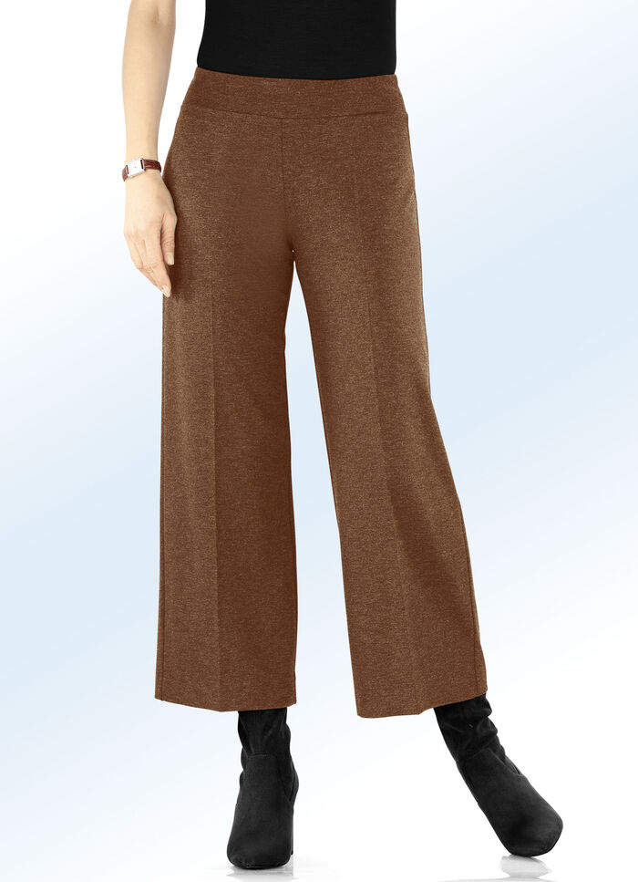 Broek in modieus verkorte lengte COGNAC