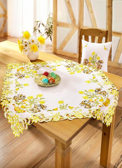 Tafel- en kamerdecoratie met hazenmotieven 