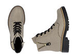 Rieker, trendy dames enkellaarsjes, winterschoenen, met rits BEIGE-SCHWARZ