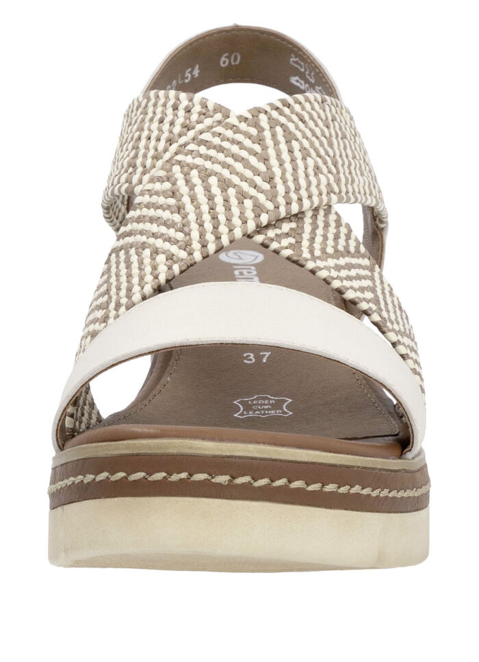Remonte sandalen met gevlochten details HELLBEIGE-SAND