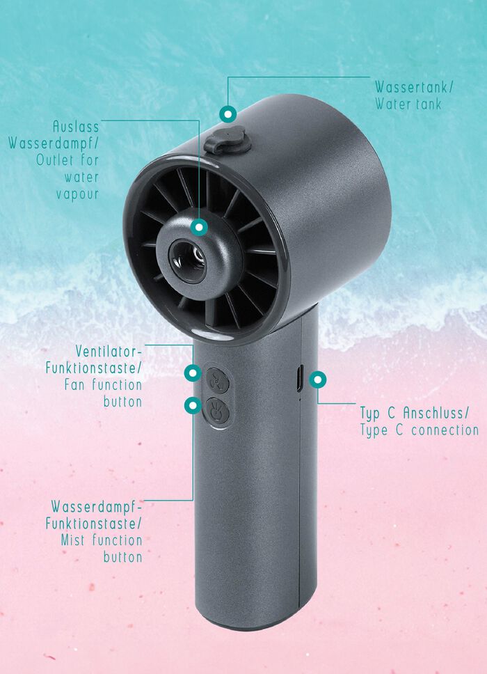 Water Fan Lady Luchtkoeler ANTRACIET