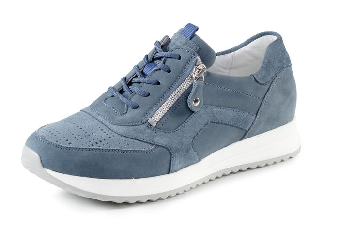 Waldläufer veterschoen van gedeeltelijk reliëfnubuckleer JEANS