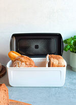 Tupperware BreadSmart broodcontainer WIT-ZWART