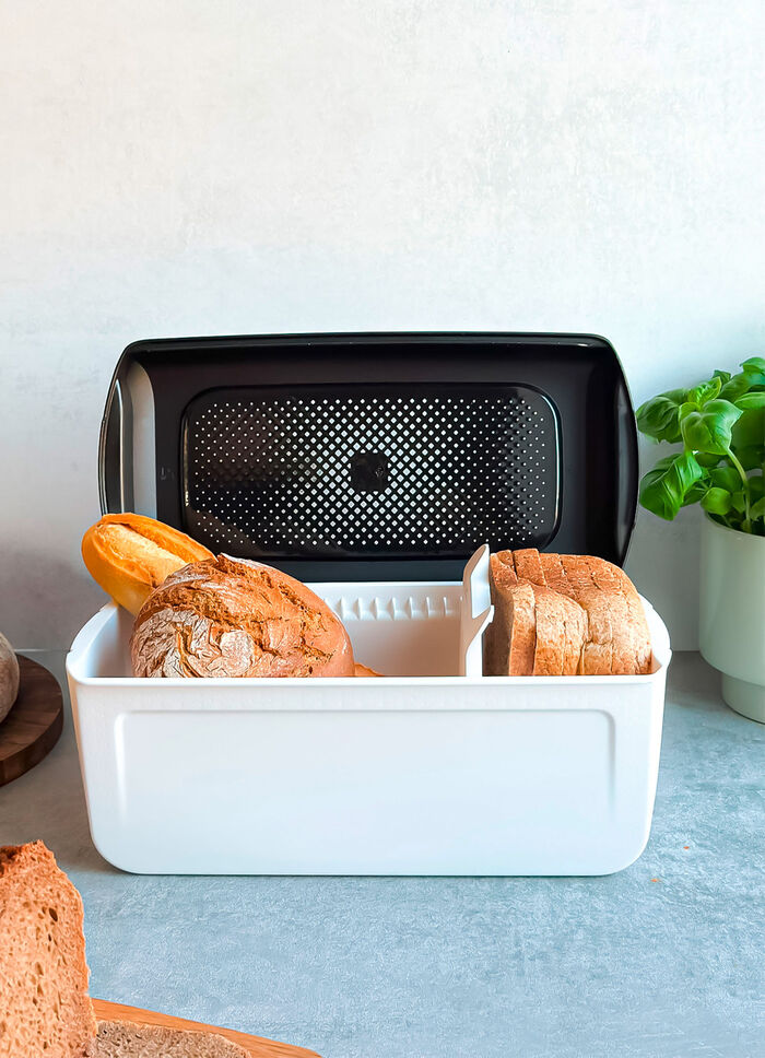Tupperware BreadSmart broodcontainer WIT-ZWART