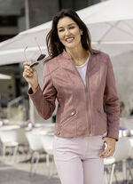 Kort jasje van imitatiesuède 