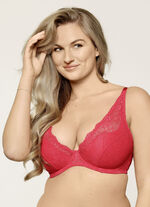 LingaDore beugelbeha met delicate elastische kant ROT