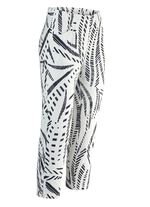 Capribroek met uitgesneden tailleband 