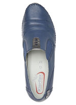 ELENA EDEN mocassinpumps met metallic lederen bekleding BLAUW