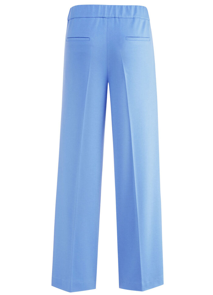 Enkellange, wijde broek AZUURBLAUW