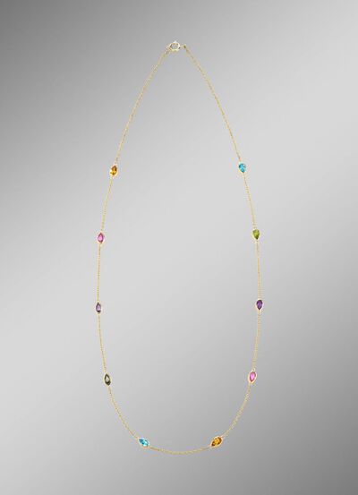 Ketting met schitterende, echte edelstenen 