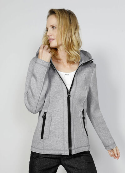 Jas met open rand afwerking 