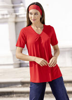 Overhemd met boxplooi in 2 kleuren ROOD
