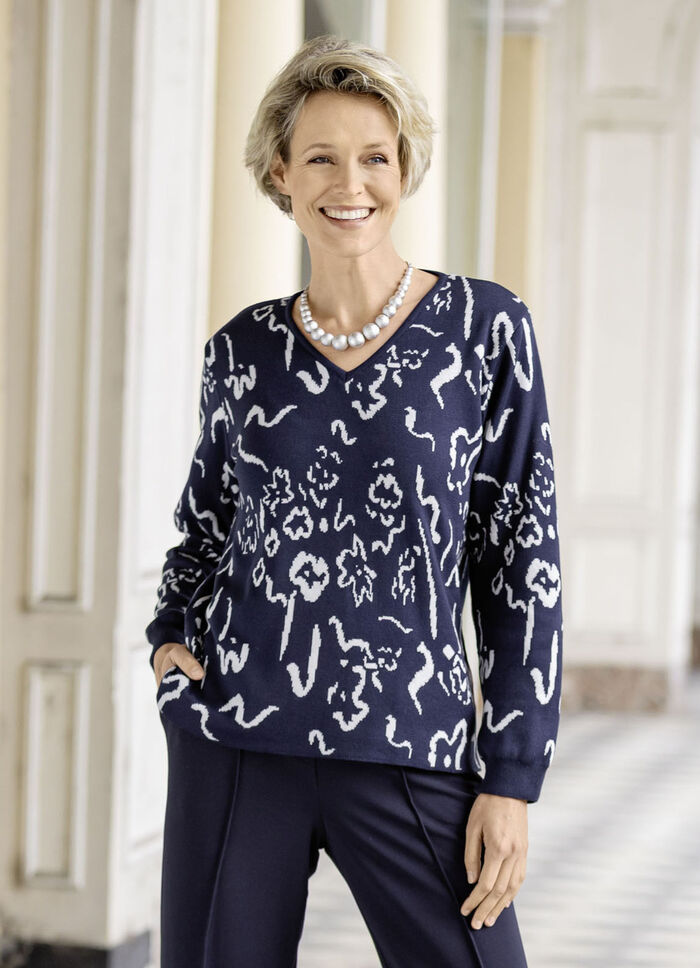 Trui in jacquardmotief 