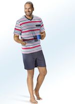 Shortama&lsquo;s, pak van twee, met V-hals en borstzakje 