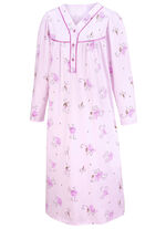 Twee-pack nachtjaponnen, lange mouwen met knoopsluiting 