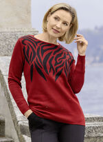 Trui met elegante strass-versiering 