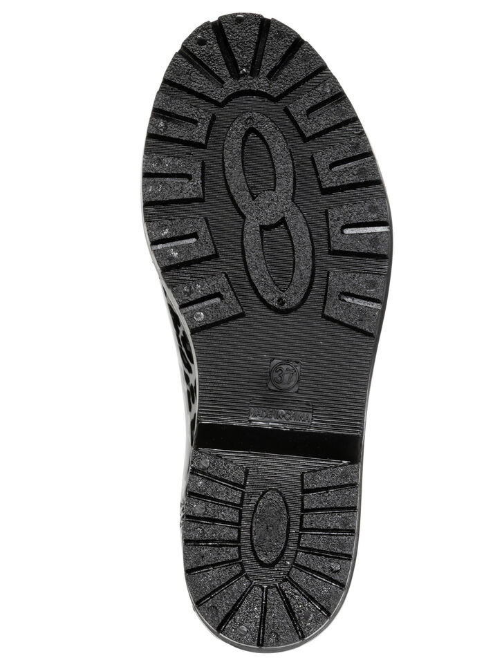 LAURA KENT, trendy regenlaarzen met uitneembare textiel binnenzool ZWART-IJSGRIJS