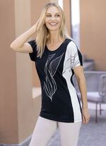 Shirt met contrasterende print 