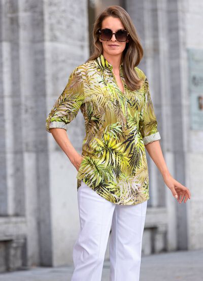 Tuniek met open kraag 