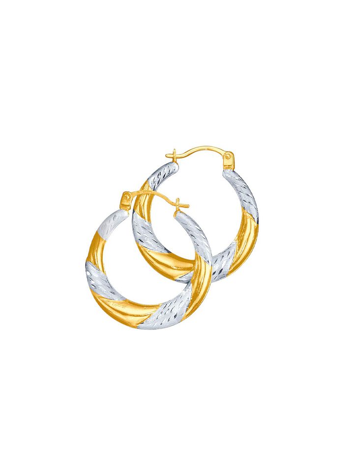 Tweekleurige creoolse oorbellen 