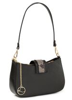 Laurina, tas, dames, met afneembare, verstelbare schouderband ZWART-GRIJS