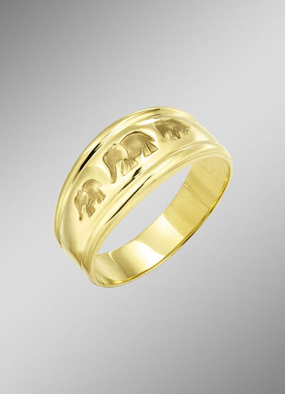 Gematteerde gouden damesring 