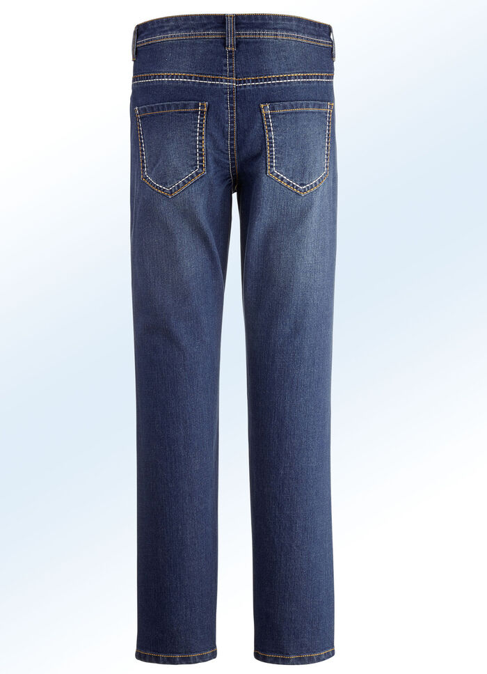 Jeans in 2 kleuren DONKERBLAUW
