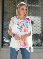 Dubbellaags overhemd met chiffon-sprei 