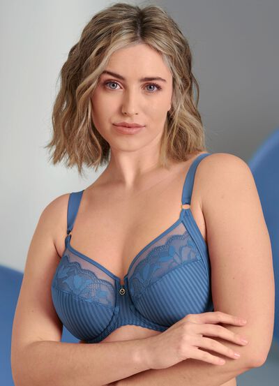 Rosa Faia beugelbeha met tule borduurkant 