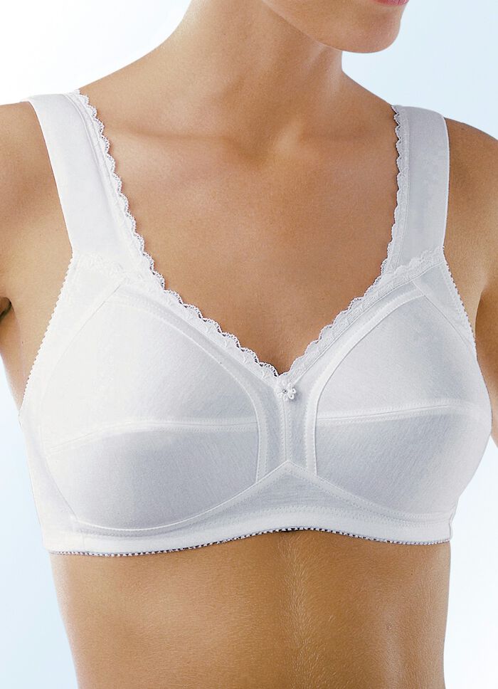 Susa-beha met kanten afwerking WIT