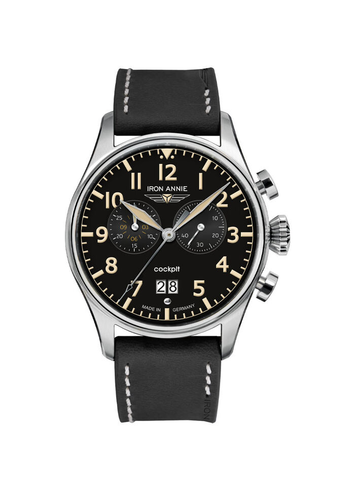 Quartz chronograaf uit de serie “Iron Annie Cockpit”. 