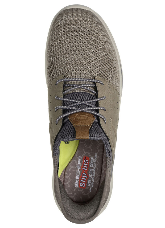 SKECHERS pantoffels met voorgevormde instaphielplaat TAUPE-GRAU